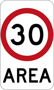 (R4-10) 30 km/h Speed Limit Zone Area