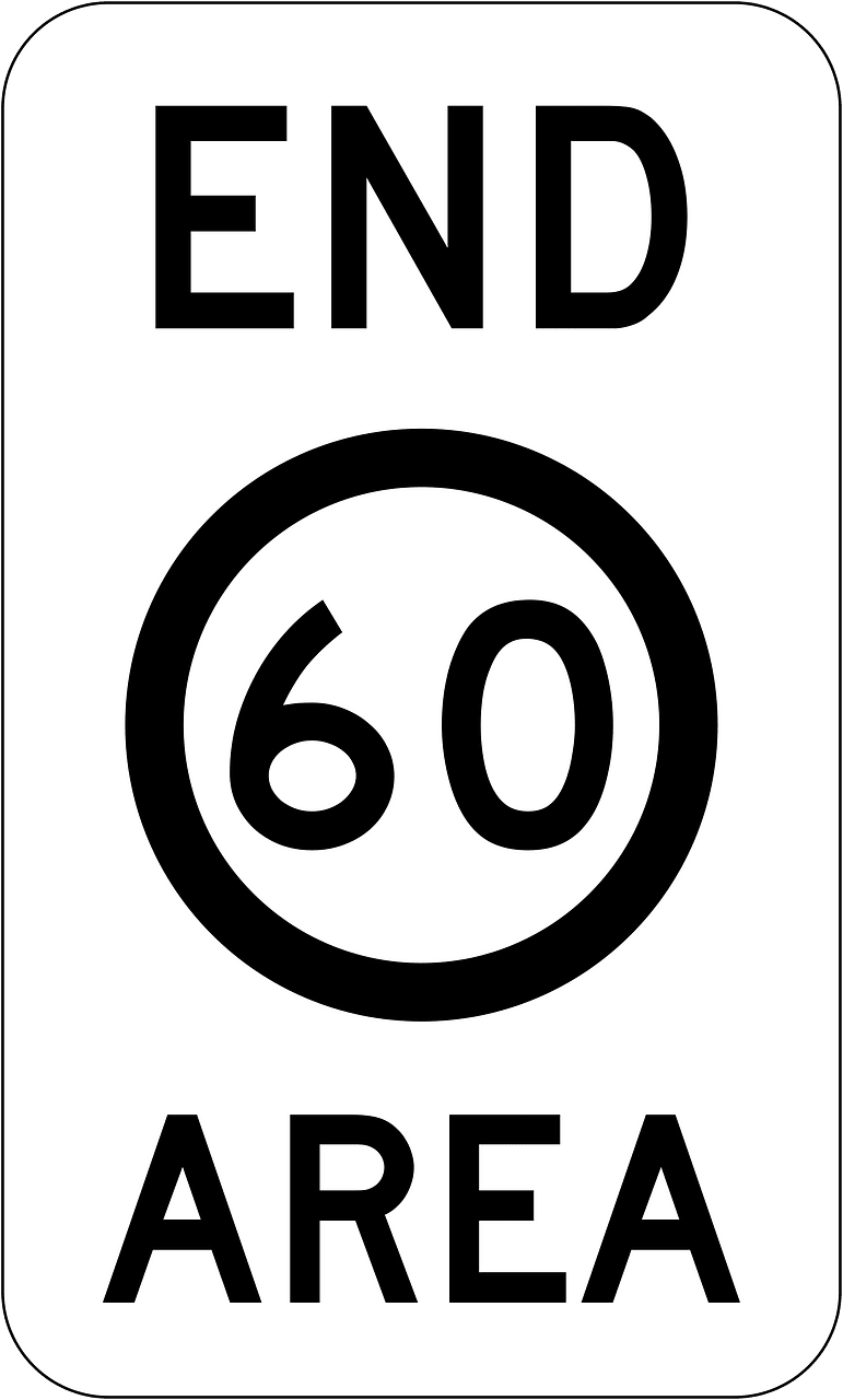 (R4-11) End of 60 km/h Speed Limit Zone Area