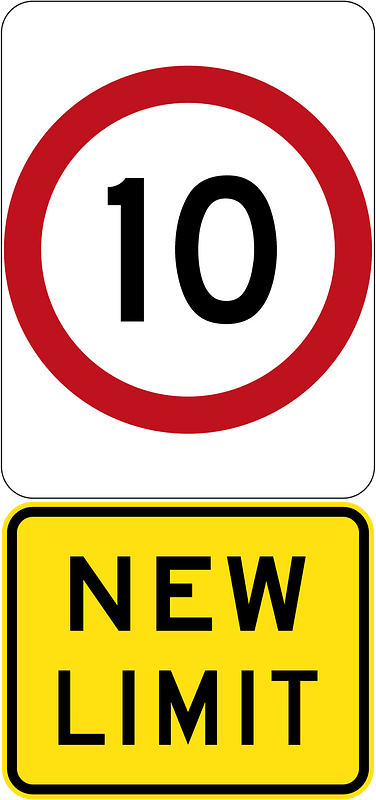 New 10 km/h Speed Limit (Used in Victoria)