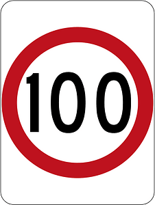 (R4-1) 100 km/h Speed Limit