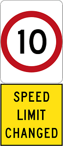New 10 km/h Speed Limit (Used in South Australia)