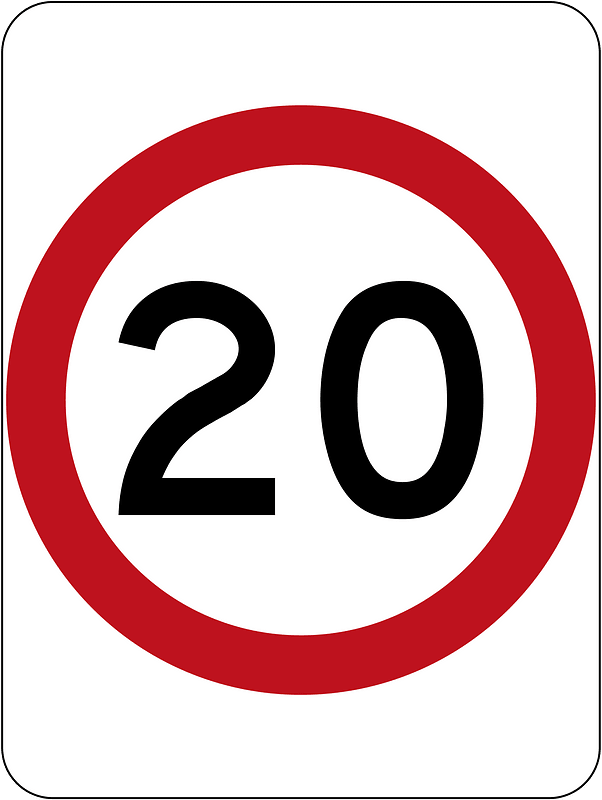 (R4-1) 20 km/h Speed Limit