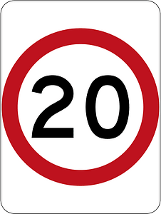 (R4-1) 20 km/h Speed Limit