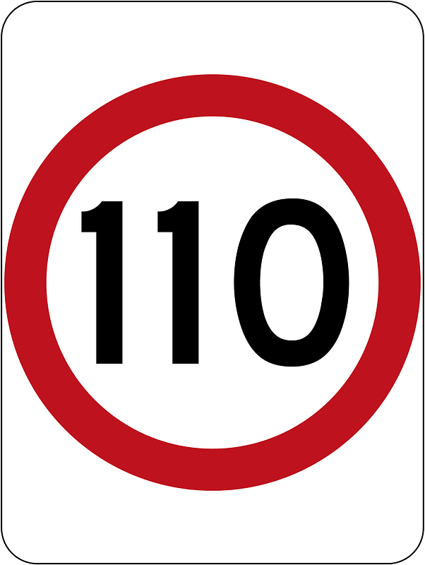 (R4-1) 110 km/h Speed Limit