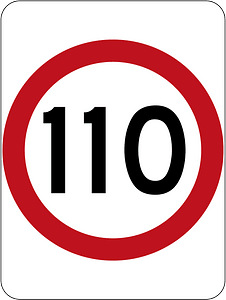 (R4-1) 110 km/h Speed Limit