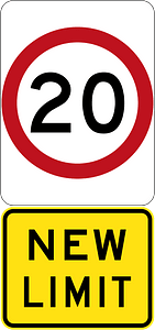 New 20 km/h Speed Limit (Used in Victoria)