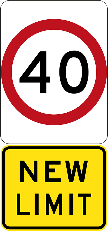 New 40 km/h Speed Limit (Used in Victoria)