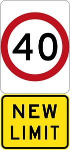 New 40 km/h Speed Limit (Used in Victoria) - Free vector clipart images ...