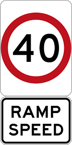 Ramp Speed Limit (Used in Queensland)