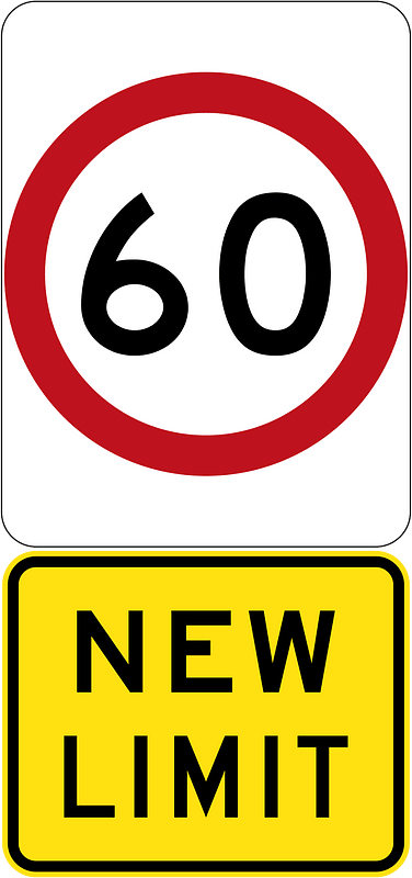 New 60 km/h Speed Limit (Used in Victoria)