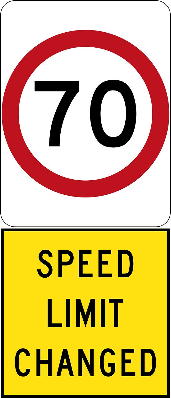 New 70 km/h Speed Limit (Used in South Australia)