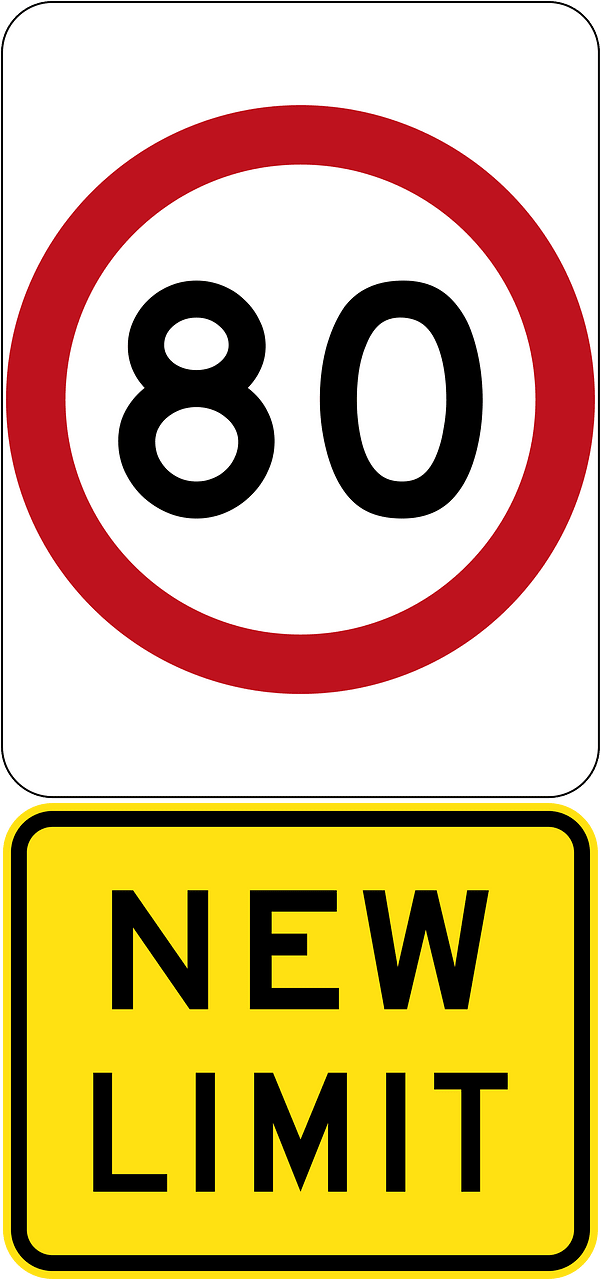 New 80 km/h Speed Limit (Used in Victoria)