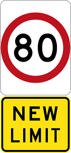 New 80 km/h Speed Limit (Used in Victoria)