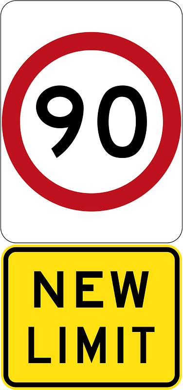 New 90 km/h Speed Limit (Used in Victoria)