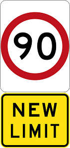 New 90 km/h Speed Limit (Used in Victoria)