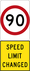 New 90 km/h Speed Limit (Used in South Australia)