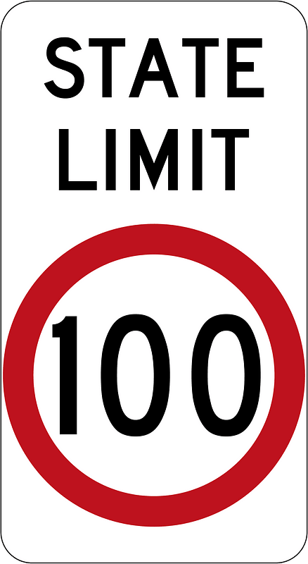 (R4-205) State Speed Limit (Used in New South Wales)