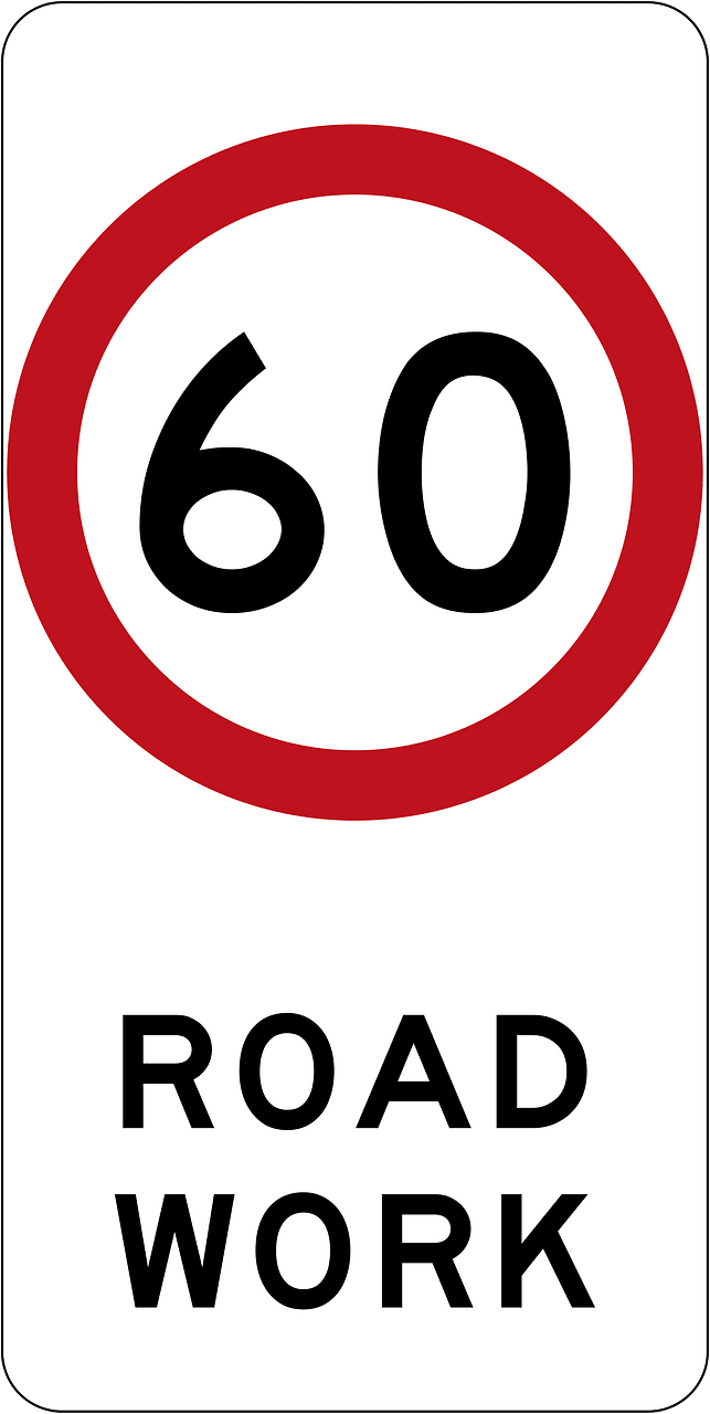(R4-212) 60 km/h Roadwork Speed Limit (Used in New South Wales)