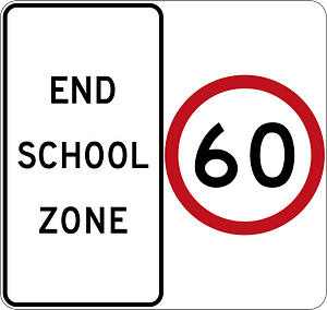 (R4-231) End of School Zone (Used in New South Wales)