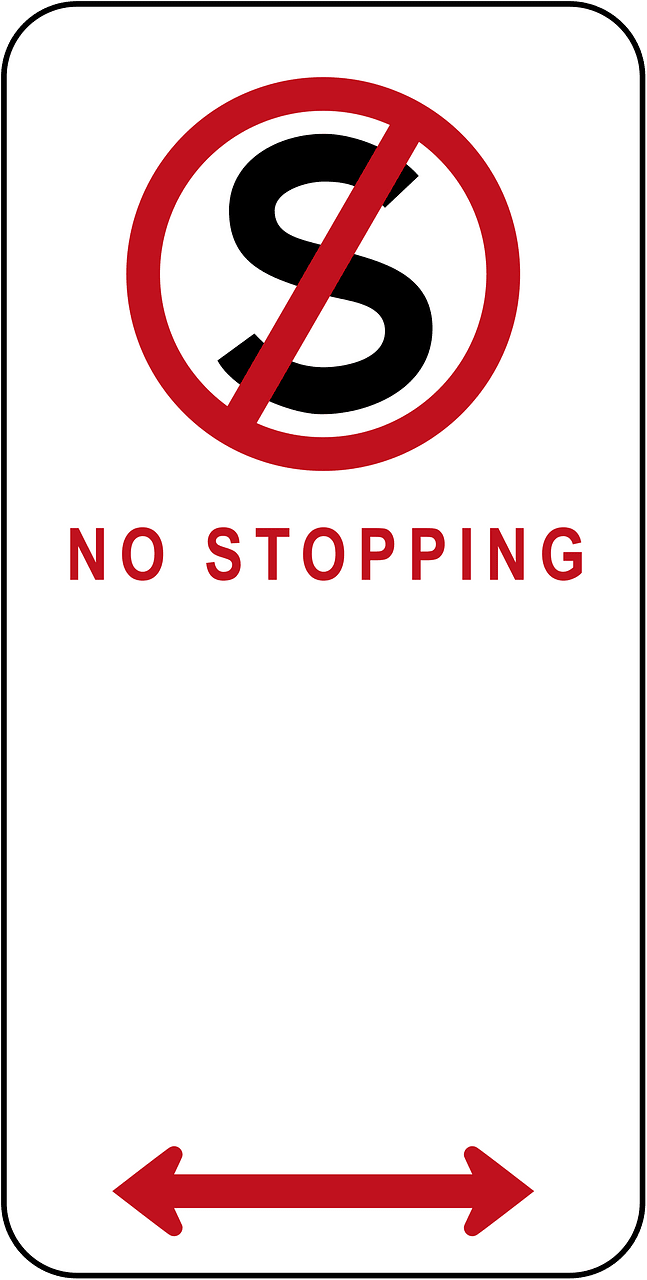 (R5-35) No Stopping (Used in the Australian Capital Territory)