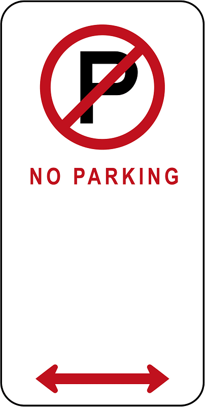 (R5-40) No Parking (Used in the Australian Capital Territory)