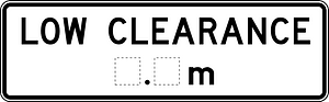 (R6-11) Low Clearance Marker