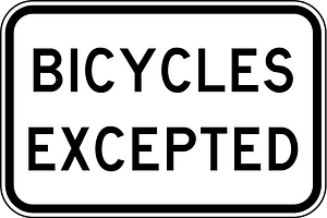 (R9-3) Bicycles Excepted