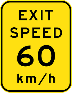 (W1-9-1) Exit advisory speed