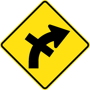 (W2-15) Crossroad intersection on a curve on right