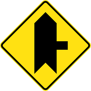 (W2-209) Priority side road intersection from right (Used in New South Wales)