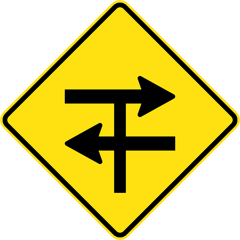 (W2-V112-1) T-junction at dual carriageway (Used in Victoria)