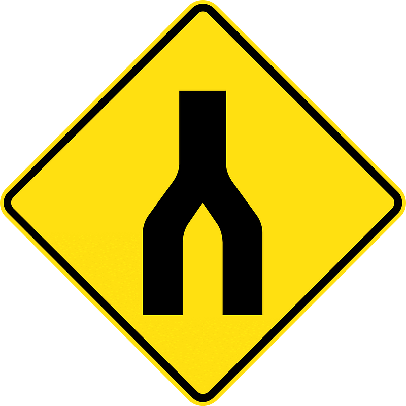 (W4-6) End Divided Road