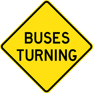 (W5-232) Buses Turning (Used in New South Wales)