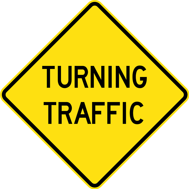 (W5-25) Turning Traffic