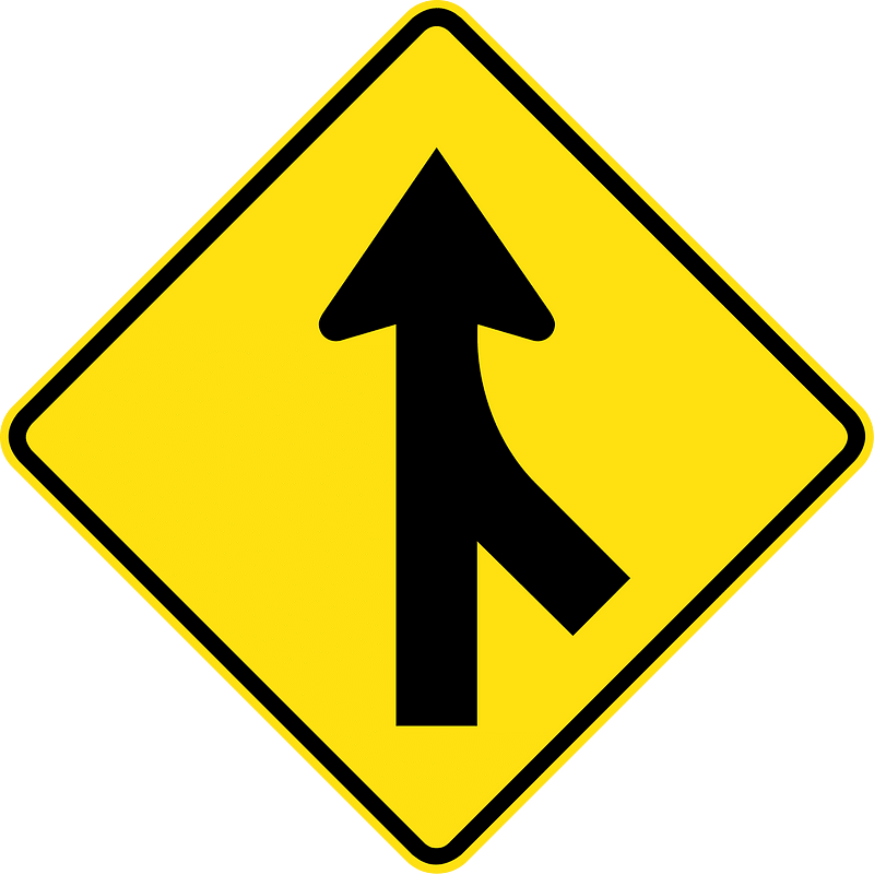 (W5-34) Merging Traffic (right)