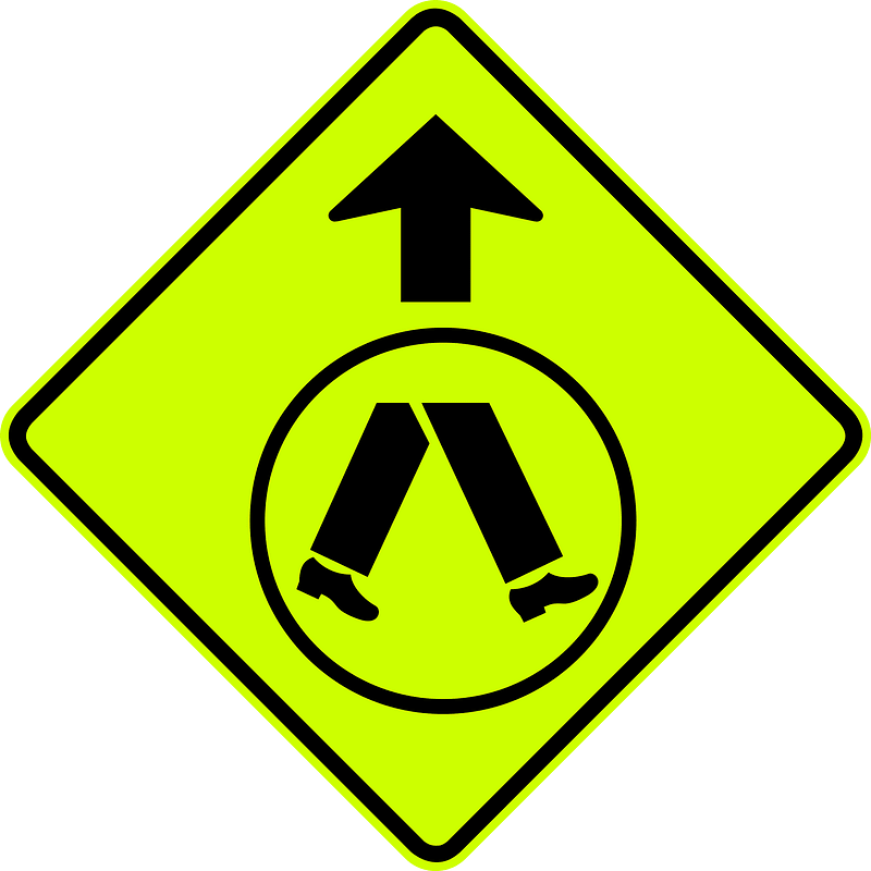 (W6-2) Pedestrian Crossing Ahead