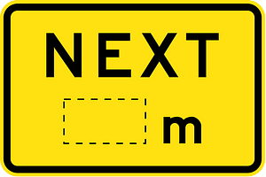(W8-17-2) Distance (in metres)
