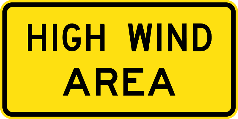 (W8-212) High Wind Area (Used in New South Wales)