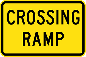 (W8-28) Crossing Ramp