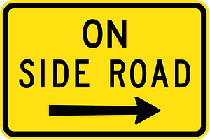 (W8-3) On Side Road (right)