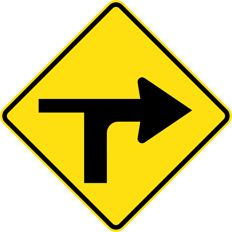 (W9-2) Modified T-junction (right)