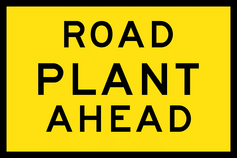 (T1-3-1) Road Plant Ahead