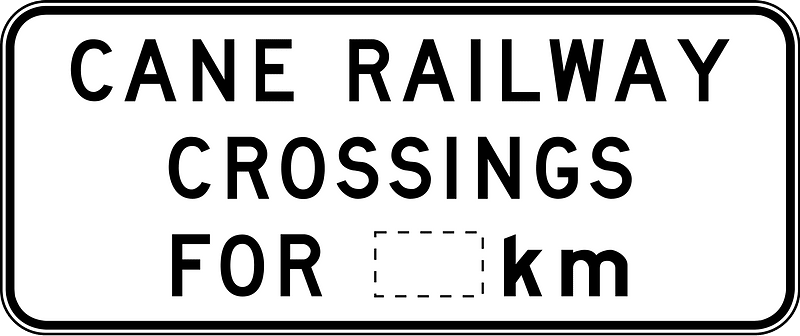 (W5-Q01) Start of Cane Railway Crossings (Used in Queensland)