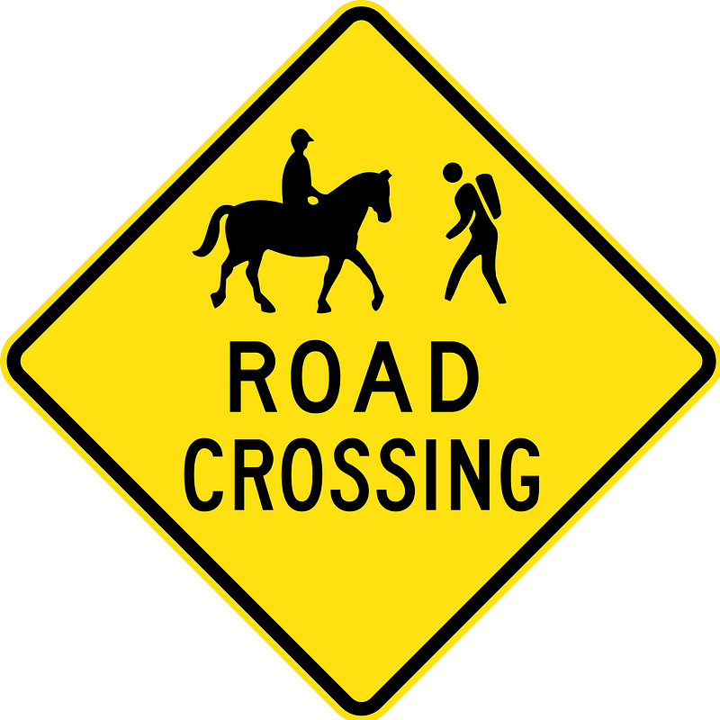 (W6-Q02) National Trail Road Crossing (Used in Queensland)