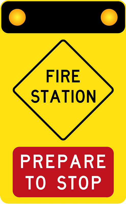 (W5-V122) Fire Station (Prepare to Stop) (Used in Victoria)