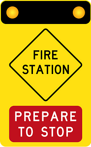 (W5-V122) Fire Station (Prepare to Stop) (Used in Victoria)