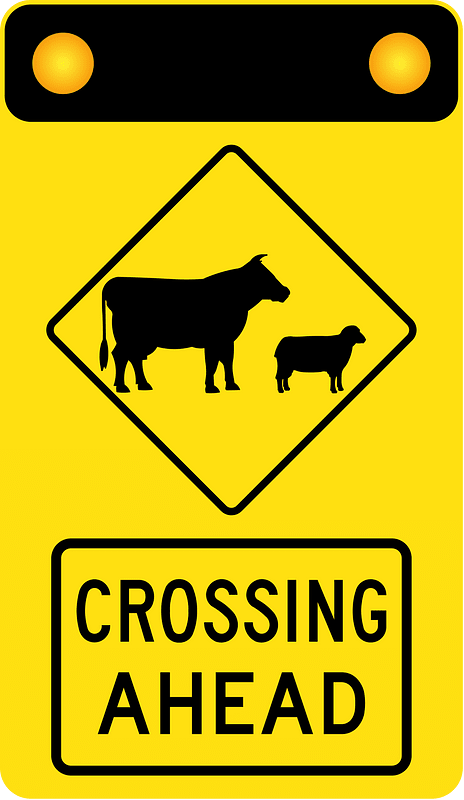 (W5-V131) Stock Crossing Ahead (Used in Victoria)