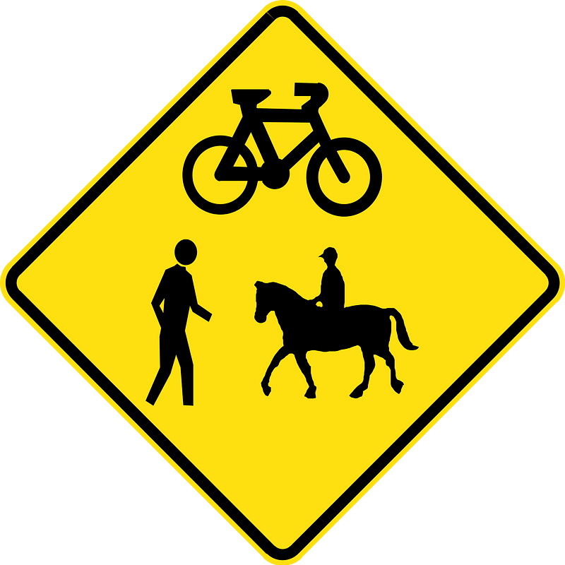 (W6-V9-2) Pedestrians, Cyclists and Equestrians (Used in Victoria)
