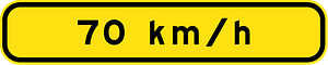 (W8-V121) Advisory Speed (Used in Victoria)