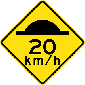 (MR-WDO-1) Road Hump with Advisory Speed (Used in Western Australia)